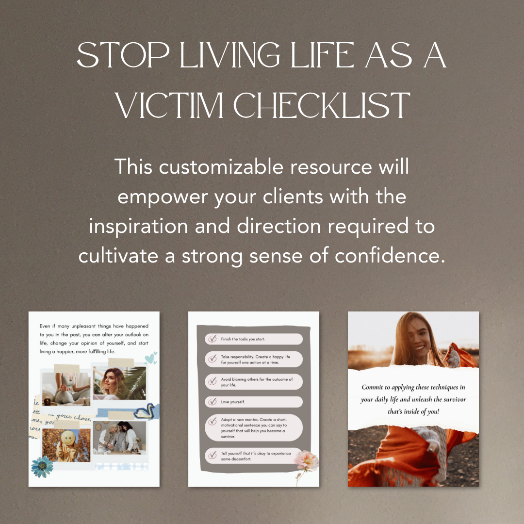 Stop Living Life as a Victim Checklist