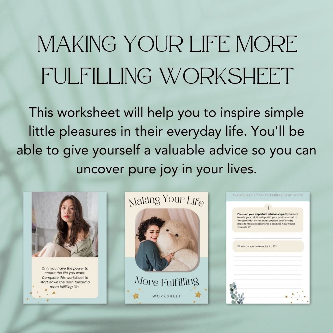 Making Your Life More Fulfilling Worksheet