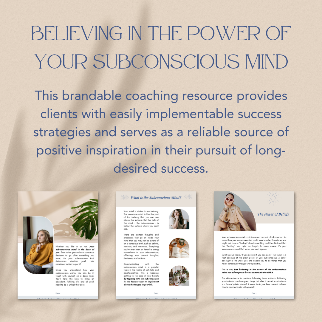 Believing in the Power of Your Subconscious Mind Planner