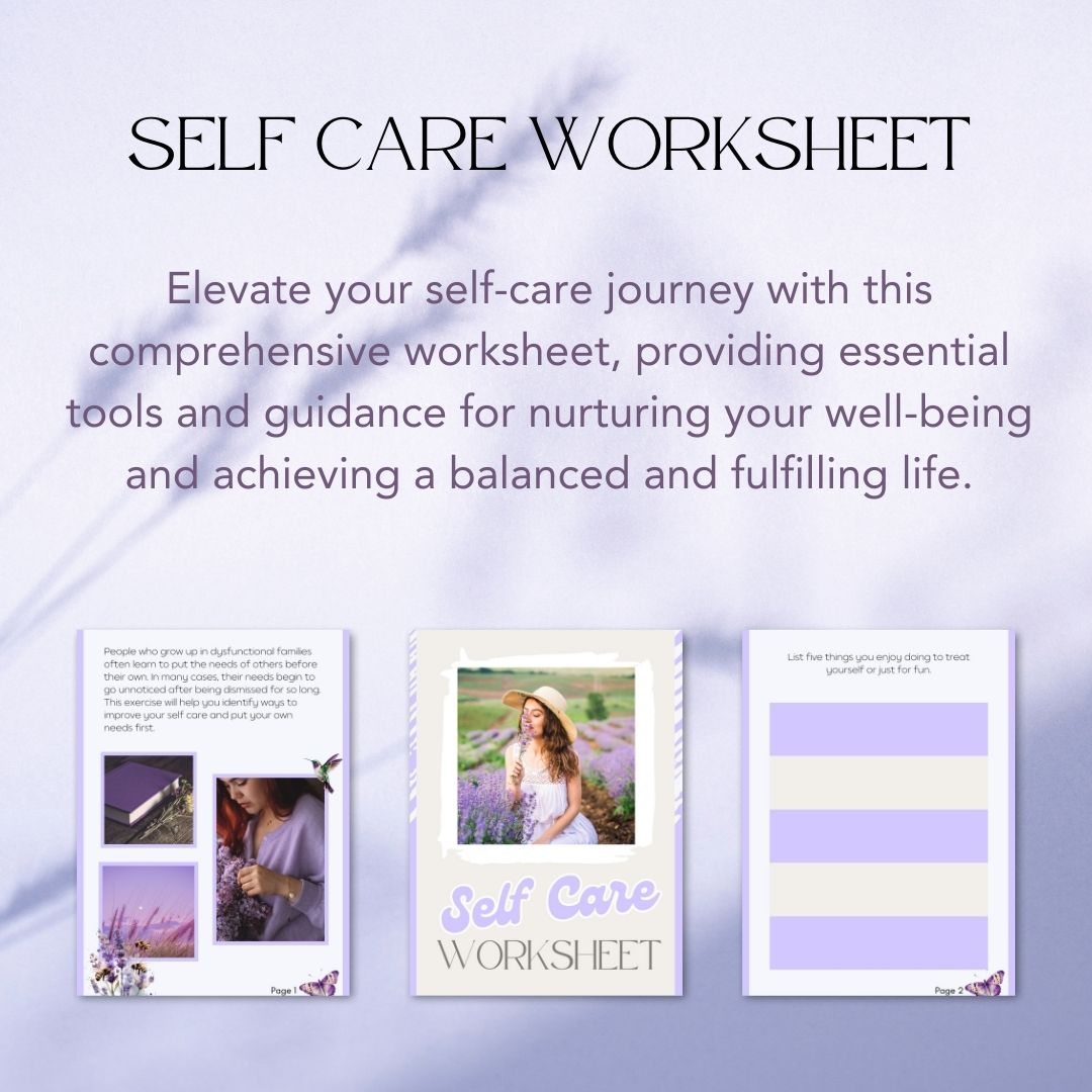 Self Care Worksheet